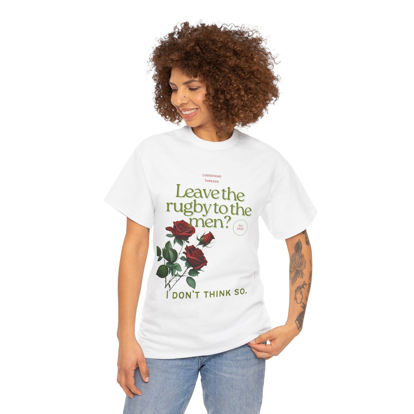 Front Design Unisex England Rose Tee
